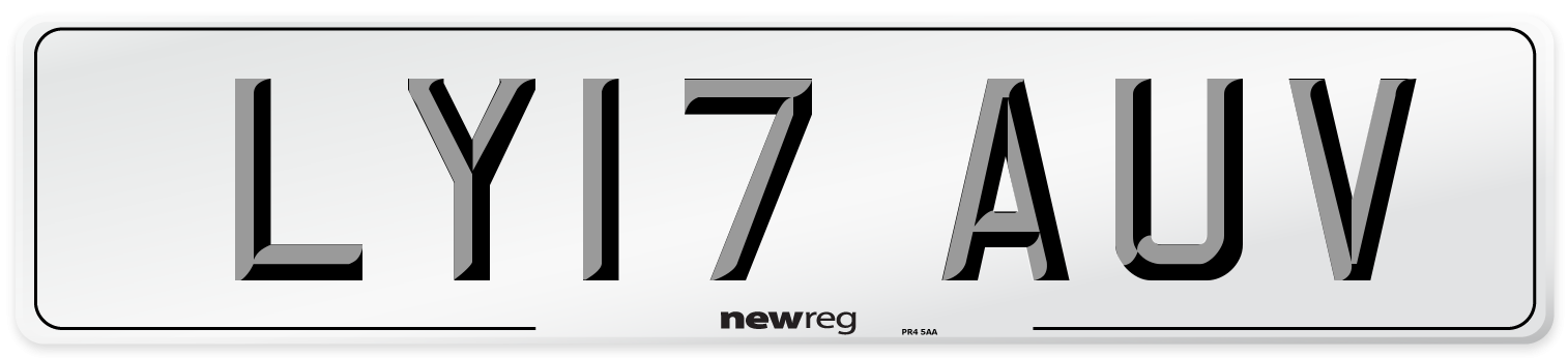 LY17 AUV Number Plate from New Reg